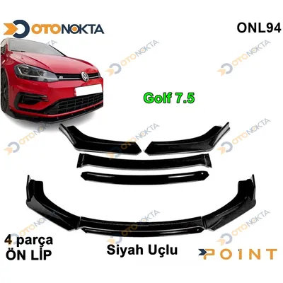Araca Özel Tampon Altı Lip 4 Prç Siyah Volkswagen Golf 7,5