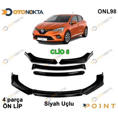 Araca Özel Tampon Altı Lip 4 Prç Siyah Renault Clio 5
