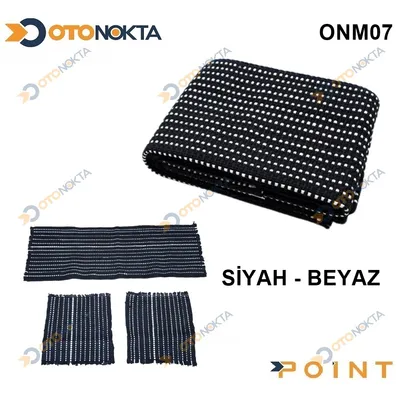Minder Kilim Döşeme Serme 2+ 1 3'lü Siyah Beyaz
