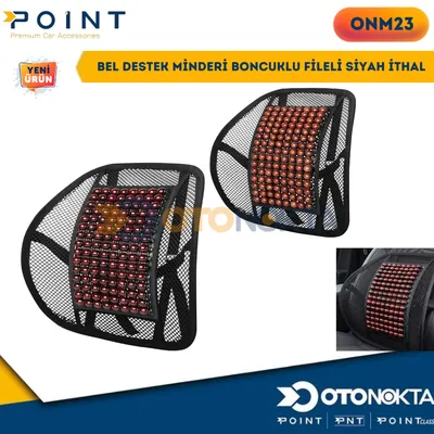 Bel Destek Minderi Boncuklu Fileli Siyah