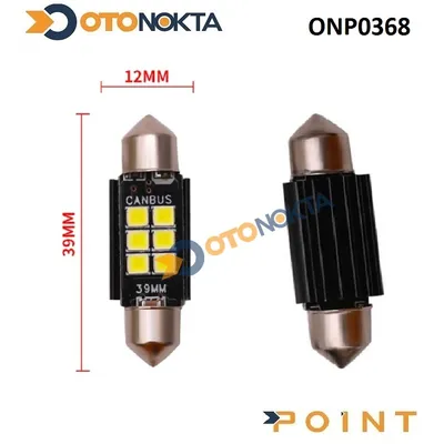 Sofit Ampul 12V 6 LED 39 mm Canbus Beyaz