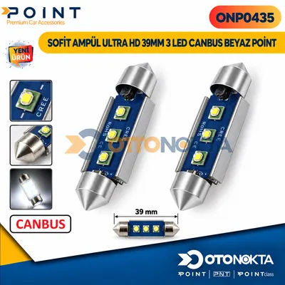 Sofit Ampul Ultra Hd 39 mm 3 LED Canbus Beyaz