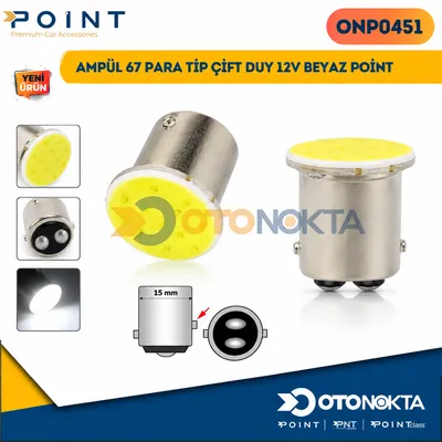 Ampul 67 Para Tip Çift Duy 12V Beyaz