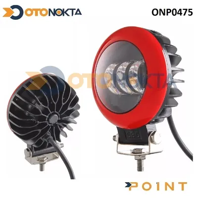Off Road Lamba Powerled Kırmızı Yuvarlak