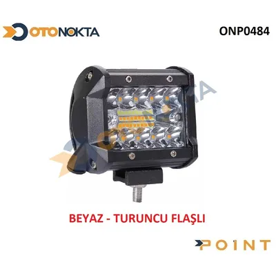 Off Road Çalışma 18 LED Kare Turuncu Beyaz