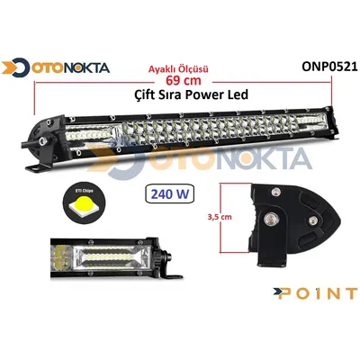 Off Road Sis İnce Çift Powerled 69 cm 240W