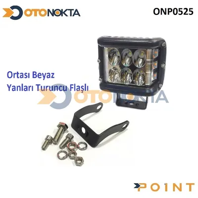 Off Road Çalışma 12 LED Beyaz Turuncu Çakar