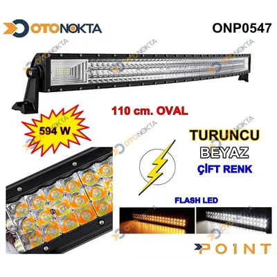 Off Road 594W 110 cm Oval Çift Renk Turuncu Beyaz