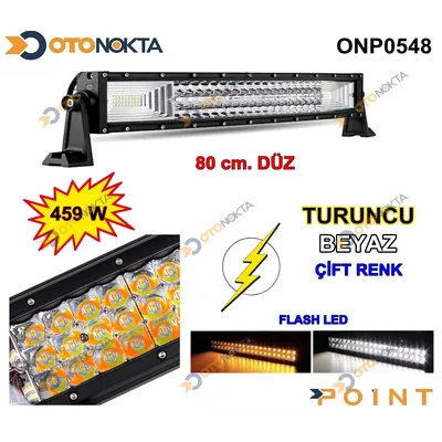 Off Road 460W 80 cm Düz Çift Renk Turuncu Beyaz