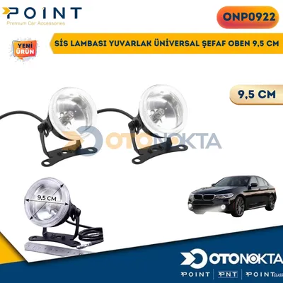 Sis Lambası Yuvarlak Üniversal Şefaf Oben 9,5 cm