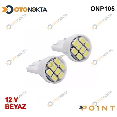 Park Ampulü 8 LED Beyaz 12V