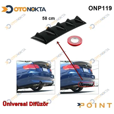 Üniversal Difüzör Piyano Black Siyah 58 cm