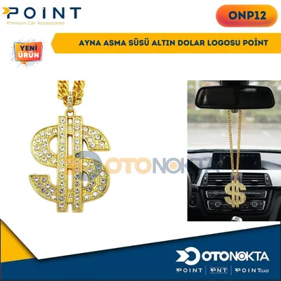 Ayna Asma Süsü Altın Dolar Logosu