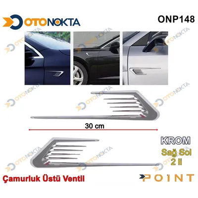 Çamurluk Üstü Ventil Çizgili Uzun Krom