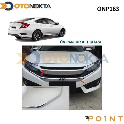 Honda Ön Panjur Alt Çıtası Krom Civic 2016+ 17-60