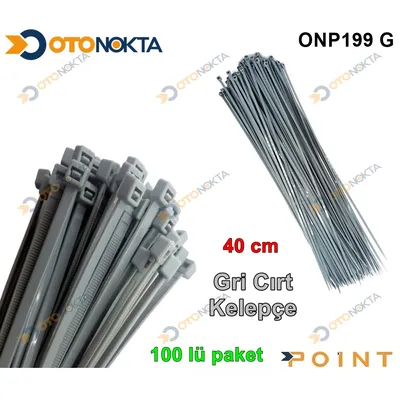 Kelepçe Cırt 40 cm Gri