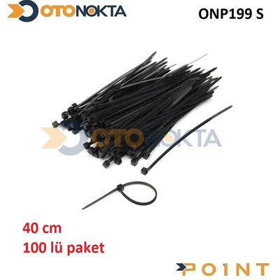 Kelepçe Cırt 40 cm Siyah