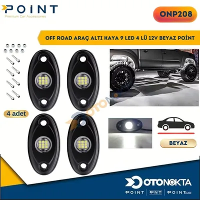 Off Road Araç Altı Kaya 9 LED 4'lü 12V Beyaz