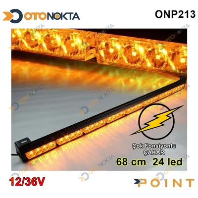 Tepe Lambası Çakar 12/36V Turuncu 68 cm 24 LED