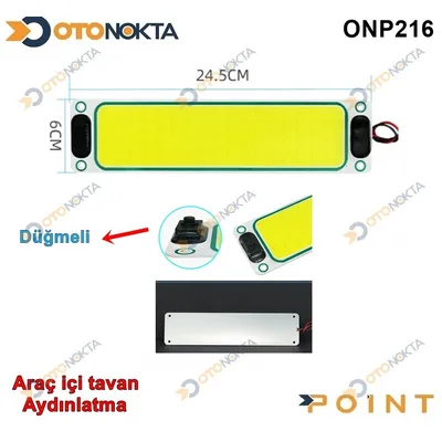 Tavan Dekor Cob 90 LED 12/24V Düğmeli Beyaz