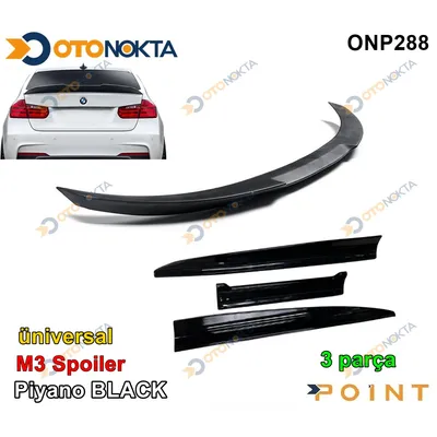 M3 Çıta Spoyler 3 Prç Piyano Black Siyah