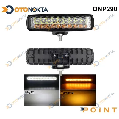 Off Road Çalışma L 18 LED 12V Turuncu Beyaz