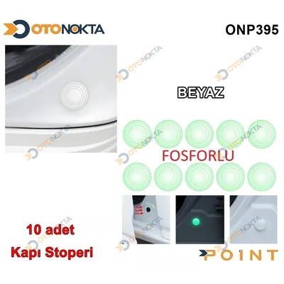 Araba Kapı Ses Stoperi Beyaz Fosforlu 10'lu