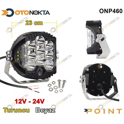 Off Road Sis 9 İnç Beyaz Sarı 12-24 Yuvarlak