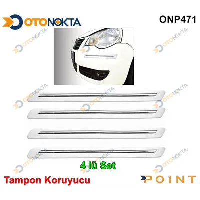 Tampon Koruyucu Plastik Beyaz Krom 4 Parça