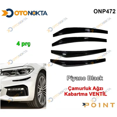 Çamurluk Ağzı Kabartma Ventil Siyah 4 Prç