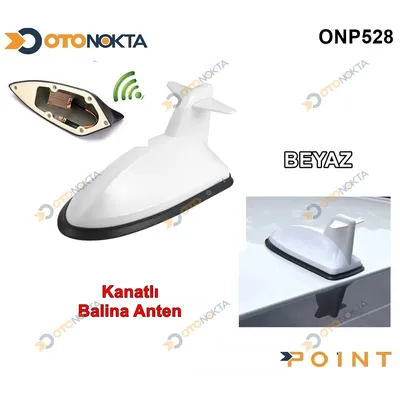 Balina Anten Çekmeli Kanatlı Model Beyaz