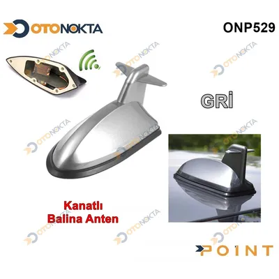 Balina Anten Çekmeli Kanatlı Model Gri