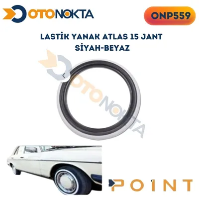 Lastik Yanak Atlas 15 Jant Siyah-Beyaz