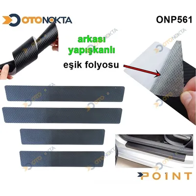 Kapı Eşiği Kaplama Bez Karbon 4 Prç