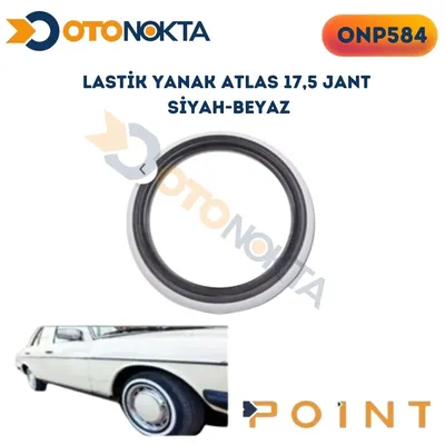 Lastik Yanak Atlas 17,5 Siyah - Beyaz