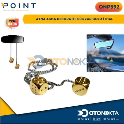 Ayna Asma Dekoratif Süs Zar Gold