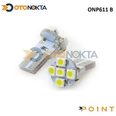 Park Ampul Dipsiz 5 LED Ekonomik T10-05 Beyaz