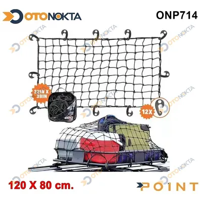Bagaj Filesi Ağ Model Siyah Büyük 120x80 4 mm