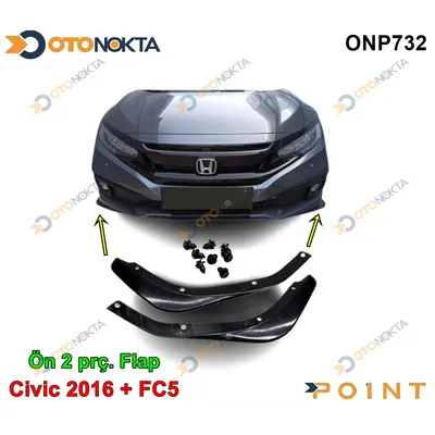Ön Flap 2 Prç Siyah Sağ Sol Civic 2016+ FC5