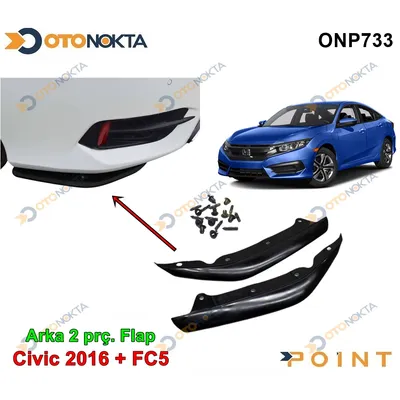 Arka Flap 2 Prç Siyah Sağ Sol Civic 2016+ FC5