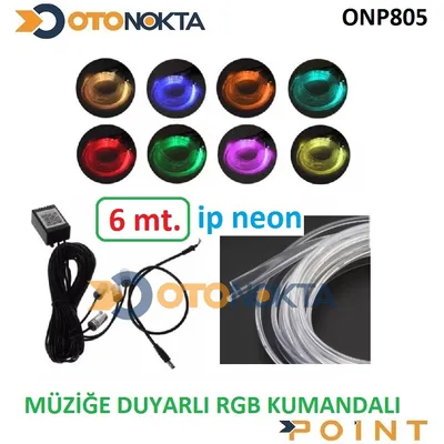 İp Neon 12V Sese Duyarlı Kumandalı Rgbli 6 mt