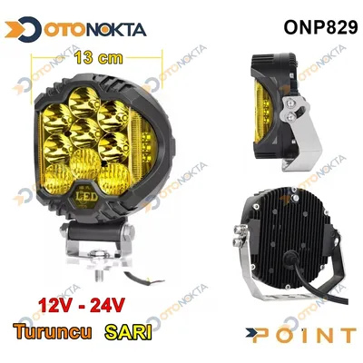 Off Road Sis 5 İnç Turuncu Sarı Yuvarlak