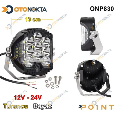Off Road Sis 5 İnç Beyaz Sarı 12-24 Yuvarlak