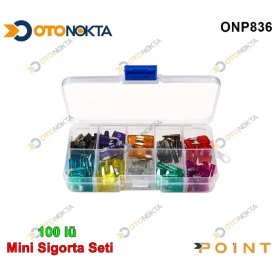 Mini Yassı Bıçak Sigorta Seti 100'lü Paket