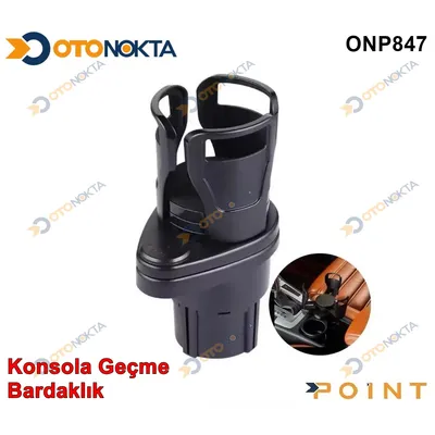 Bardaklık Orta Konsole Geçmeli Siyah