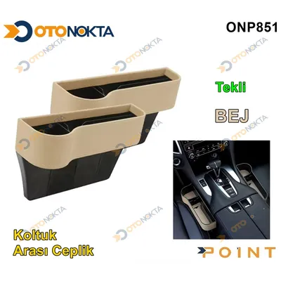 Koltuk Arası Ceplik Plastik Bej