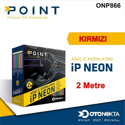 İp Neon 12V Işıklı Kırmızı 2 Metre
