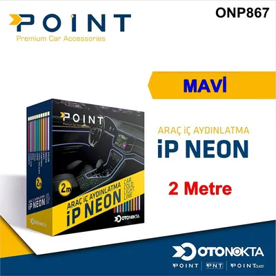 İp Neon 12V Işıklı Mavi 2 Metre