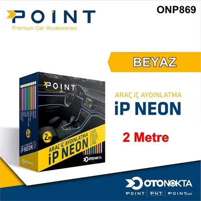 İp Neon 12V Işıklı Beyaz 2 Metre