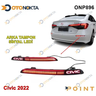 Arka Honda Tampon Orjinal Sinyal Ledli Civic 2022